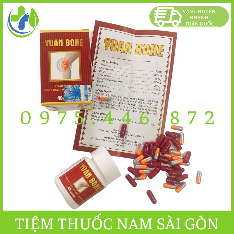 YUAN BONE - Dưỡng khớp, giúp giảm đau nhức xương khớp, thấp khớp 40 viên