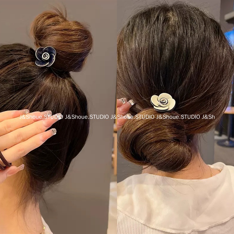 Dây Buộc Tóc Cao Su Hình Hoa Hồng Acecetate Phong Cách Hàn Quốc Đơn Giản KF539