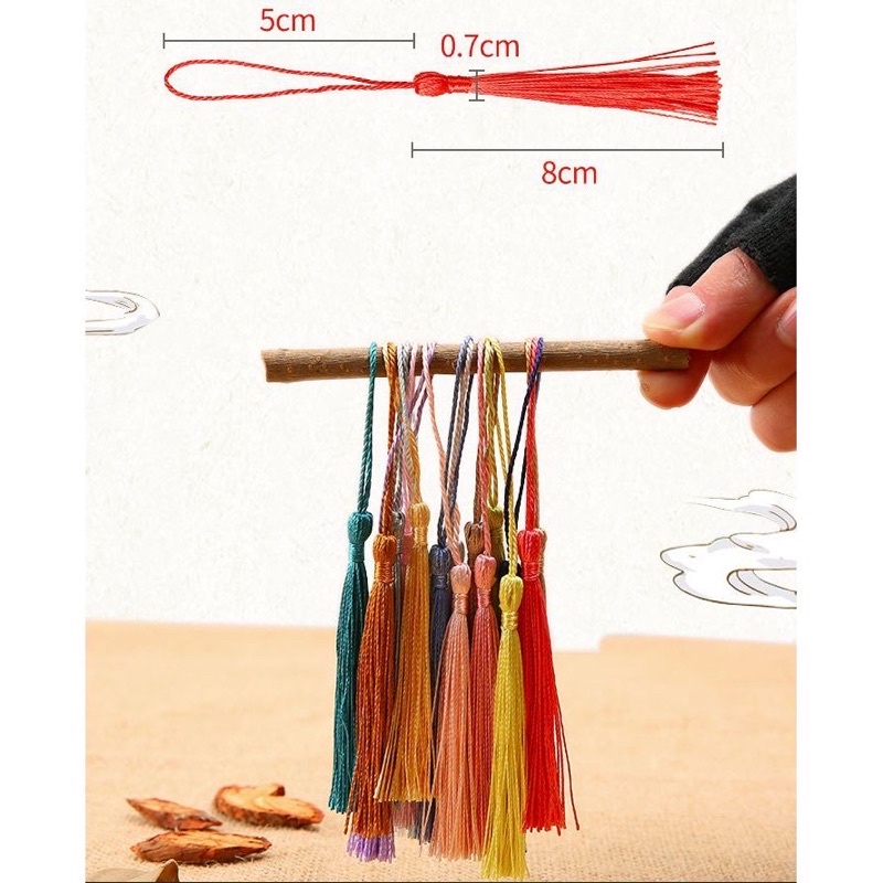 Dây tua rua trang trí, tua mini làm đồ hanmade, hộp quà