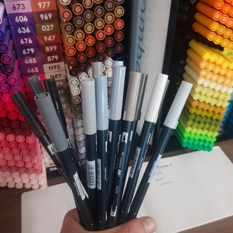 Bút Cọ TOMBOW ABT Dual Brush Pens tone Xám Lạnh
