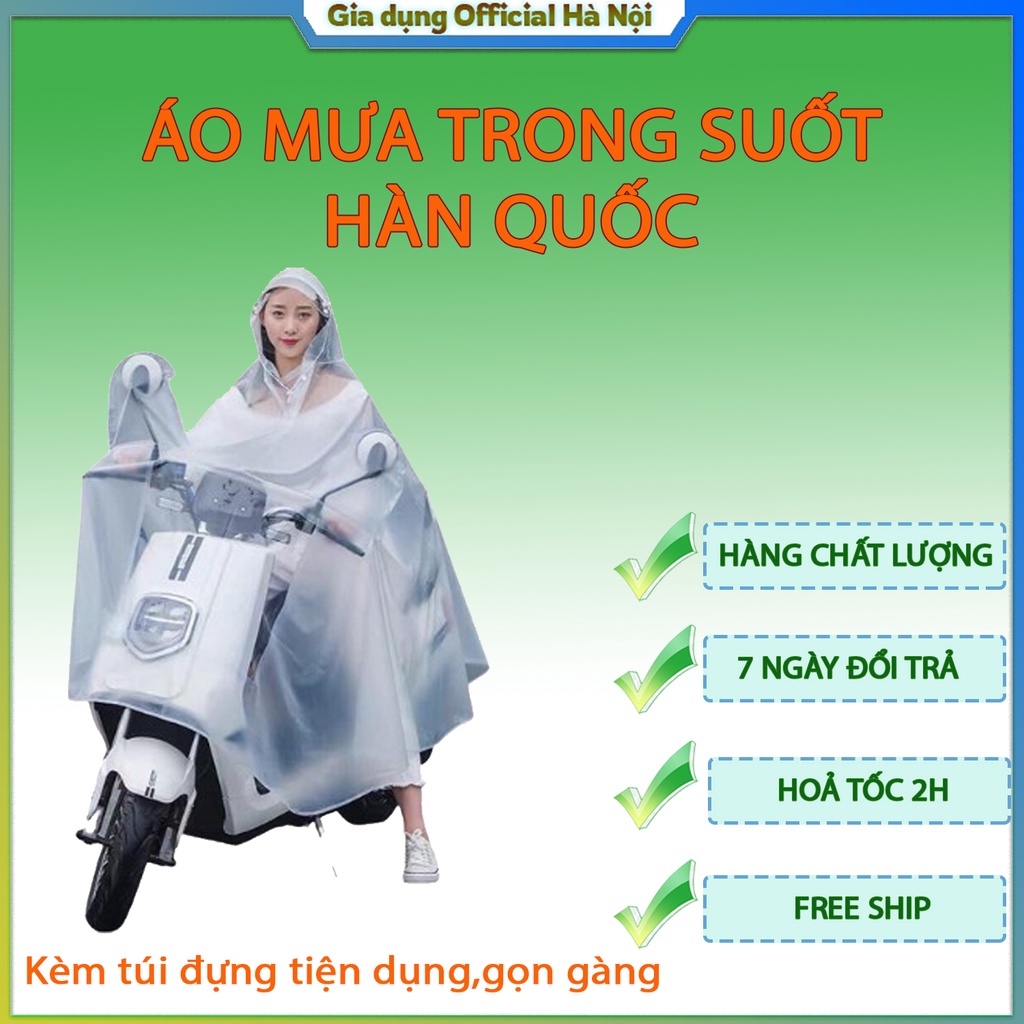 Áo mứa trong suốt chống thấm nước tuyệt đối 1 đầu - 2 đầu - Chính hãng Thàng Long - Kiểu dáng thời thượng