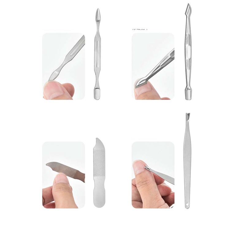 Bộ kéo cắt móng tay 19 món Bộ làm móng tay đa năng nhiều dụng cụ khác nhau cho việc chăm sóc móng.