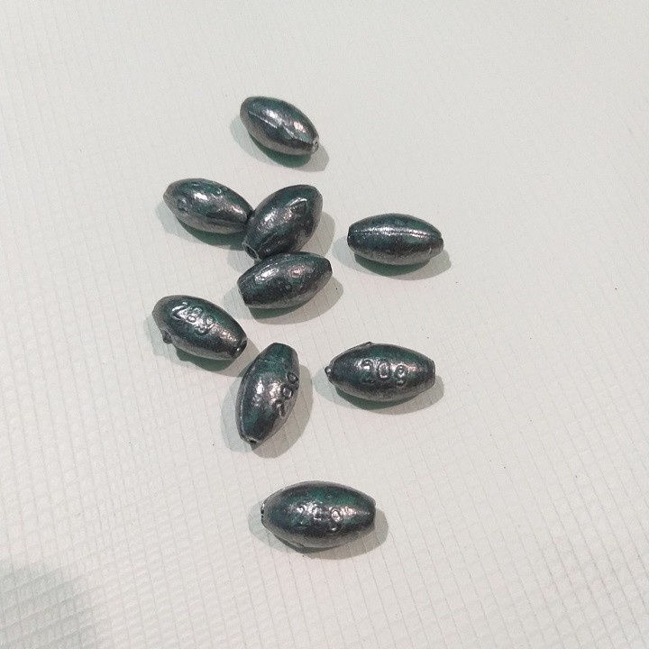 Chì Câu Cá Xuyên Tâm, Chì Câu Chất Lượng Cao Đủ Kích Thước PK-02 KhaLy