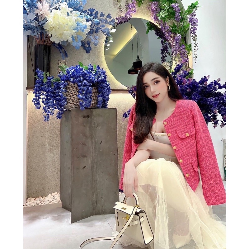Áo dạ tweed tk 2 lớp sang chảnh_Deloga store