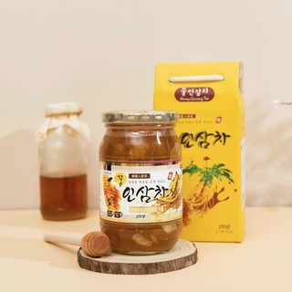 Sâm ngâm mật ong honey ginseng tea hàn quốc, sâm tươi ngâm mật ong lọ 580g besmile