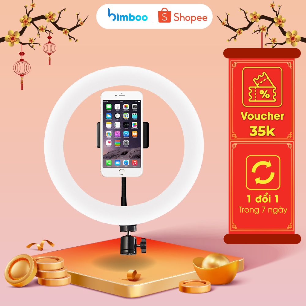 Hộp Đèn Livestream Bimboo Chụp Ảnh 3 Chế Độ Sáng