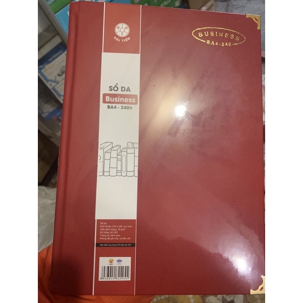 Sổ bìa da đỏ  - đen kích thước A4  240TR loại đẹp