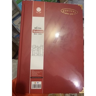 Sổ bìa da đỏ  - đen kích thước A4  240TR loại đẹp
