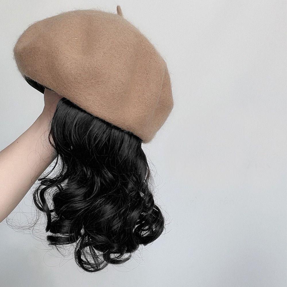 Bộ Tóc Giả Ngắn Xoăn Màu Đen Tự Nhiên Cách Nhiệt Dành Cho Nữ