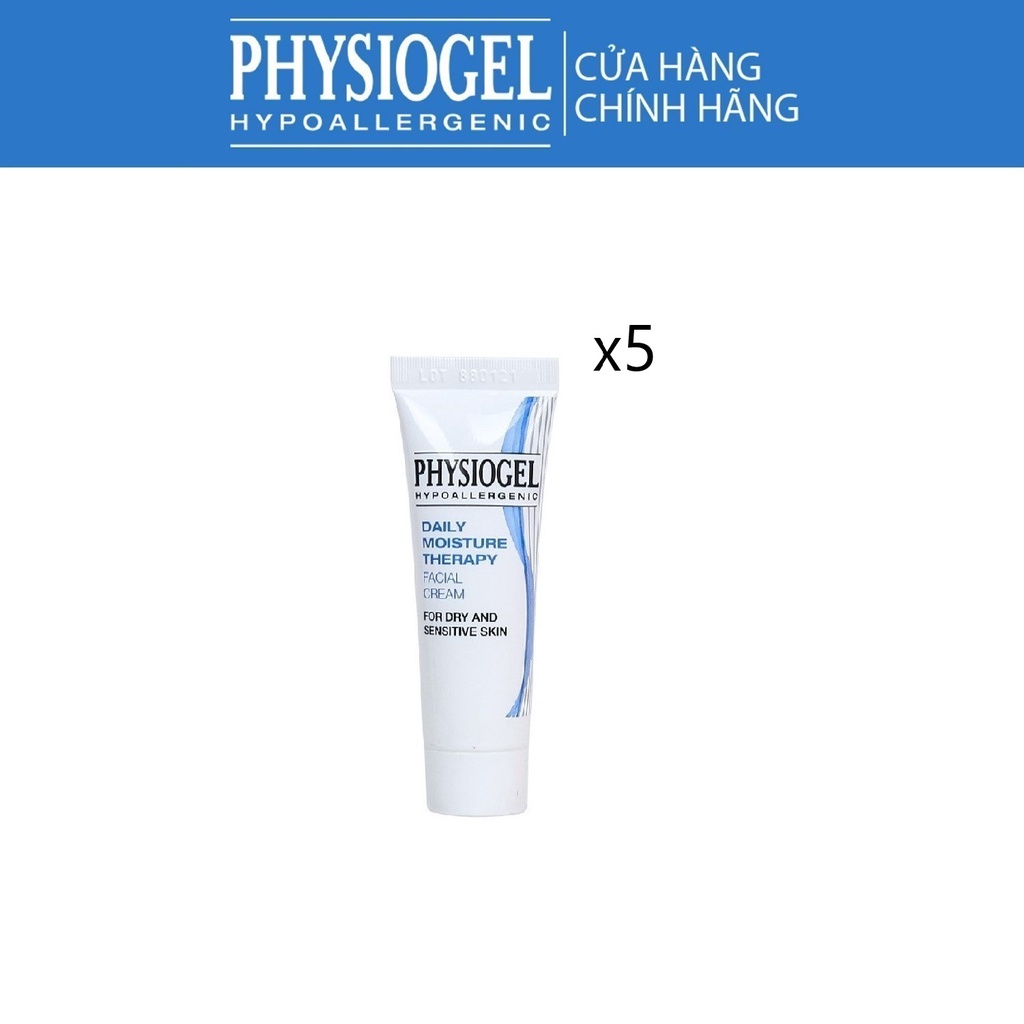 [Quà tặng không bán] Combo 5 Kem dưỡng ẩm Physiogel Facial Cream 10ml/tuýp
