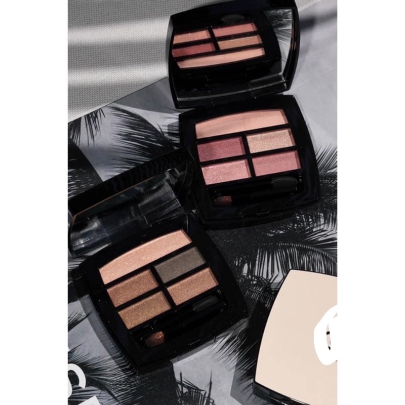 Phấn Mắt Chane LES BEIGES HEALTHY GLOW NATURAL EYESHADOW PALETTE - 3 tone : Deep, Warm, intense