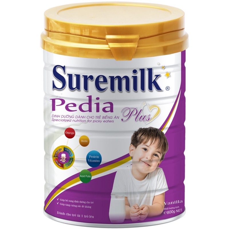 Sữa bột Suremilk Pedia Plus 800g (Sữa cho bé từ 1 tuổi) - dành cho trẻ biếng ăn