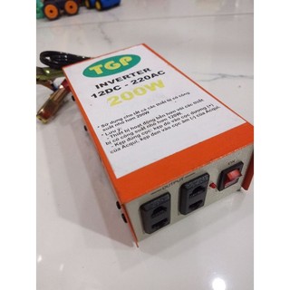 Bộ chuyển điện 12v lên 220v 200W chạy quạt, sạc laptop