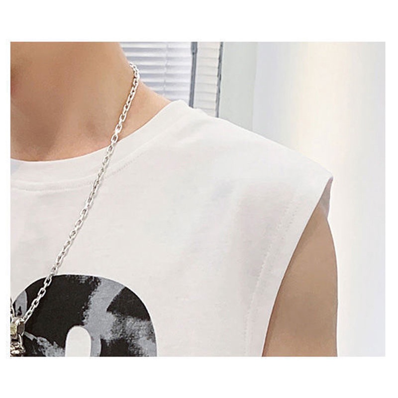 Áo Thun Thể Thao Sát Nách Form Rộng Phong Cách Hàn Quốc Cho Nam