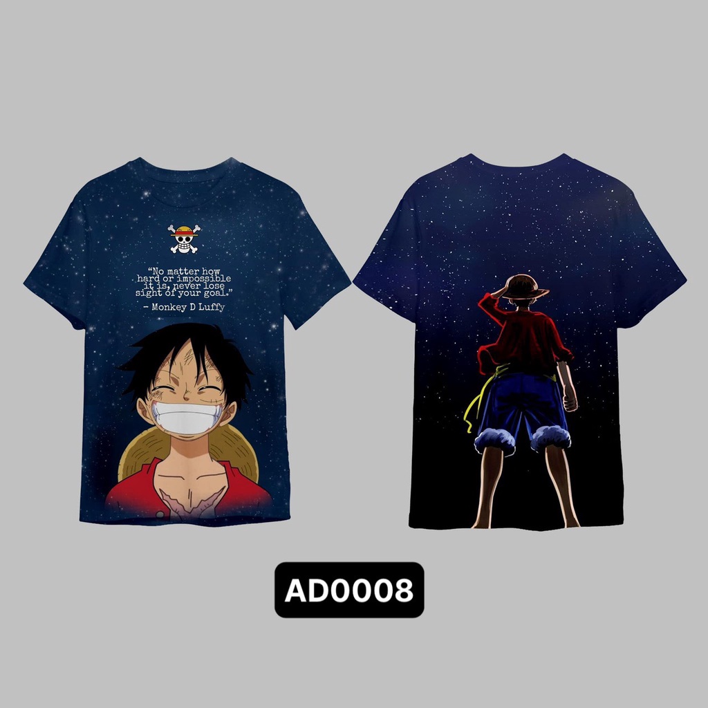 Áo bé trai thun lạnh in 3D hoạt hình vua hải tặc luffy Kunkun Kid AD0006-09 (Quần mua riêng)