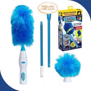 Chổi quét bụi tích điện spin duster thông minh đa chức năng.chổi lông quét bụi tĩnh điện tự động 360 độ