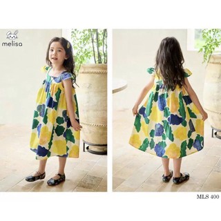 Đầm maxi hoa to, tay con cánh tiên – Y475