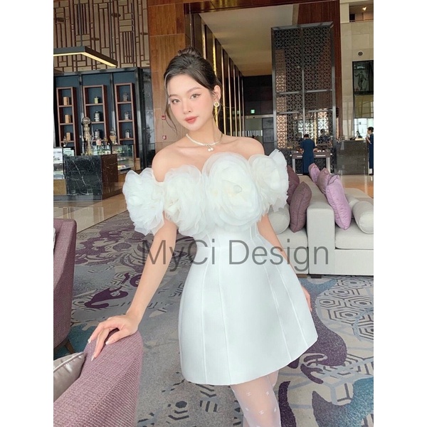 đầm tapta phối hoa