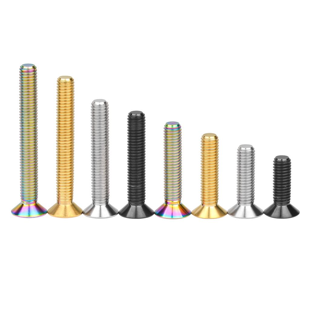 Bu lông WANYIFA hợp kim titan đầu lục giác GR5 M8x15-65mm DIN7991 dành cho xe đạp xe máy