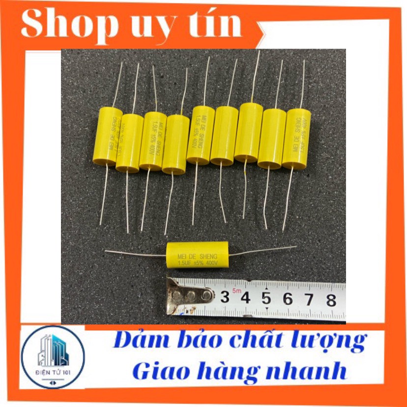 Túi 10 con tụ 1.5 uf cản loa treble giá siêu rẻ làm lọc loa phân tần loa (bán ít nhất 1 túi 10 con)