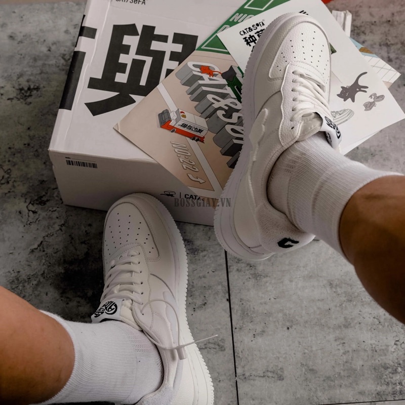 Giày Sneaker Cat & Sofa All White  Màu Trắng Full | PiuPiu Authentic