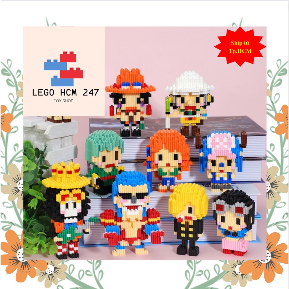 Lego Mini One Piece Vua Hải Tặc, Đồ Chơi Lắp Ráp 3D Mini Nhân Vật Vua Đảo Hải Tặc Luffy, Chopper,Sauron,Sanji