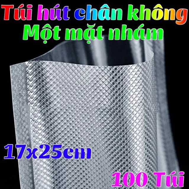 Combo 100 Túi hút chân không 1 mặt nhám