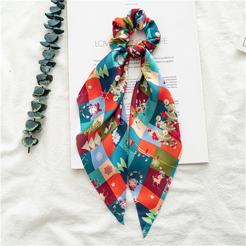 Dây Buộc Tóc Đuôi Ngựa Cỡ Lớn Phong Cách Giáng Sinh Mới Cho Nữ