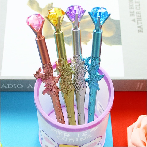 Bút Bi Viết Tạo Hình Kim Cương Kiếm - Bút Bi Viết Văn Phong Mực Đen