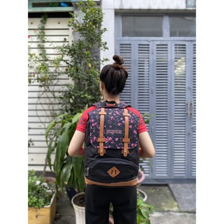 Balo JANSPORT LAPTOP BACKPACK MÀu đen logo hoa