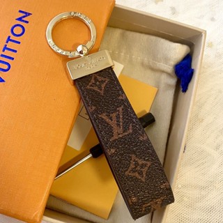  Lv Cao Cấp Da Móc Khóa Nam Nữ Sáng Tạo Hoa Cũ Móc Khóa Xe Móc Khóa Mặt Dây Chuyền Cặp Đôi 