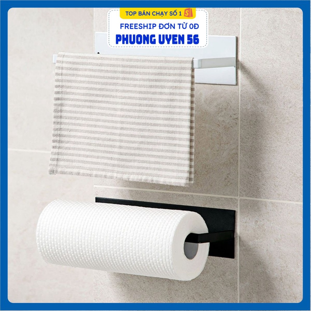 Khung Sắt Treo Cuộn Giấy - Cuộn Khăn - Gắn Tường - Gắn Tủ Bếp Thông Minh TT