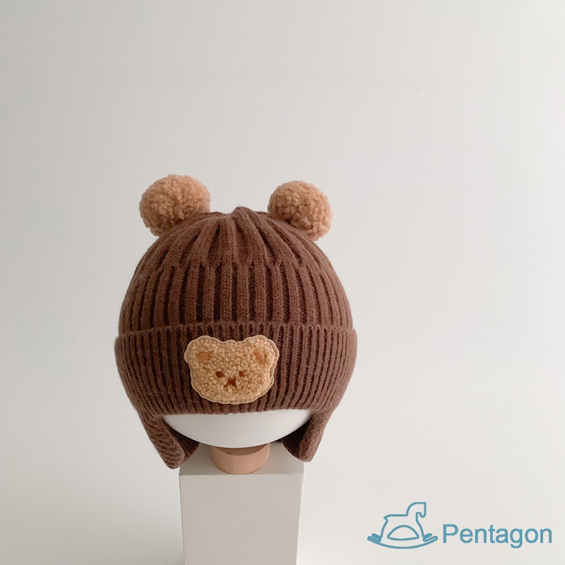 Mũ Len Che Tai Giữ Ấm Chống Gió Thời Trang Thu Đông Dễ Thương Cho Bé