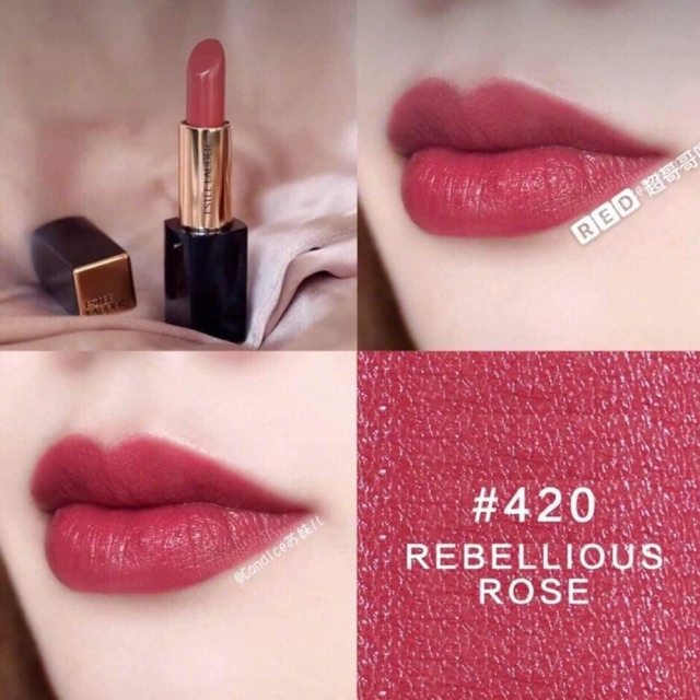 Son lì ⚡GIÁ SỐC⚡ Estee Lauder Pure Color Envy 420 Rebellious Rose