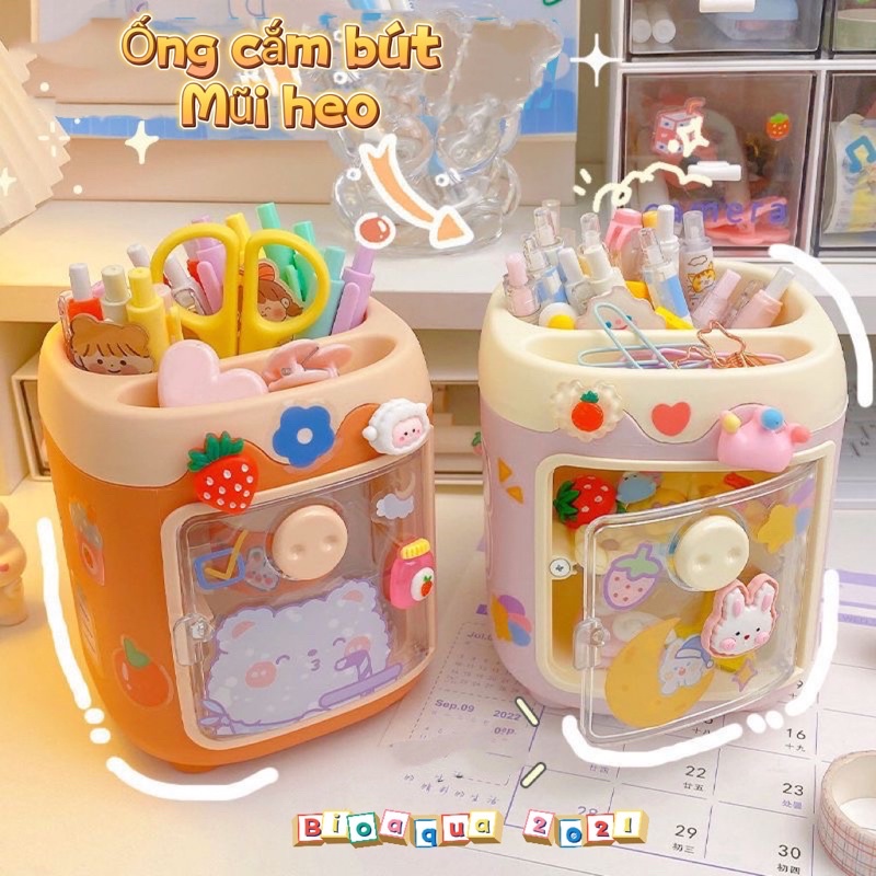 Ống Đựng Bút Để Bàn Hình Heo Hoạt Hình Dễ Thương