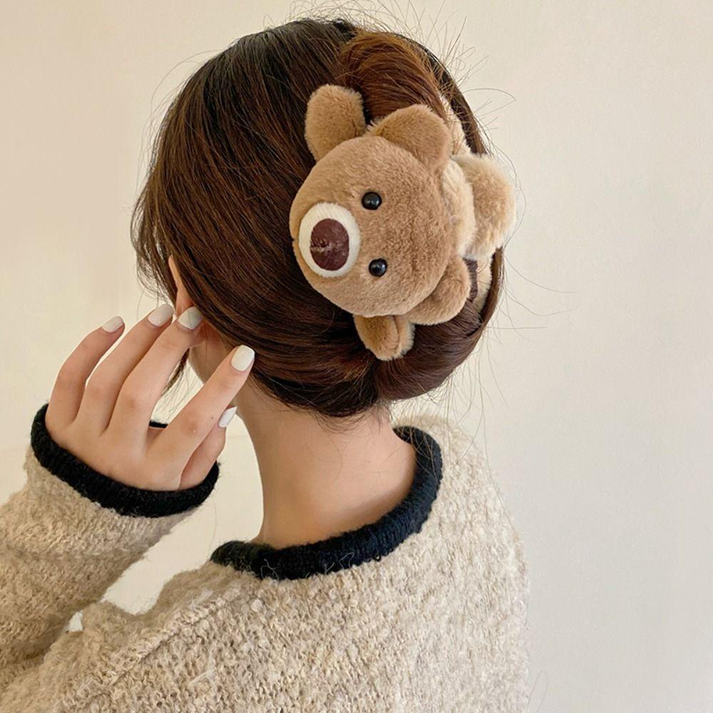 Kẹp Tóc Hình Gấu Bông Hoạt Hình Cỡ Lớn Dễ Thương Cho Nữ 2Lilife