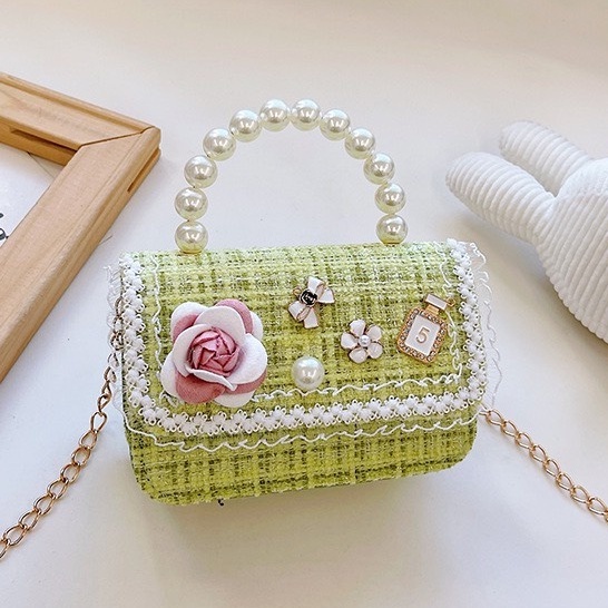 Túi xách tre em,túi xách cho bé phối hạt cườm kiểu dáng xinh xắn dành cho nữ và các bé