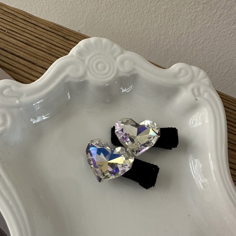 Kẹp Tóc Hình Trái Tim Đính Đá Lấp Lánh