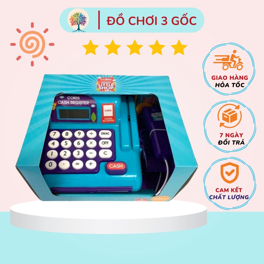 Máy tính tiền Cash Register Little Shop cho bé, Máy tập đếm tiền thông minh Kích Thích Tư Duy Cho Bé