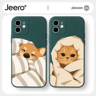 Ốp lưng JEERO hoạt hình cặp đôi dễ thương đẹp độc lạ Cho iPhone 14 13 12 11 Pro Max SE 2020 X XR XS 8 7 ip 6S 6 Plus kute HFF2130