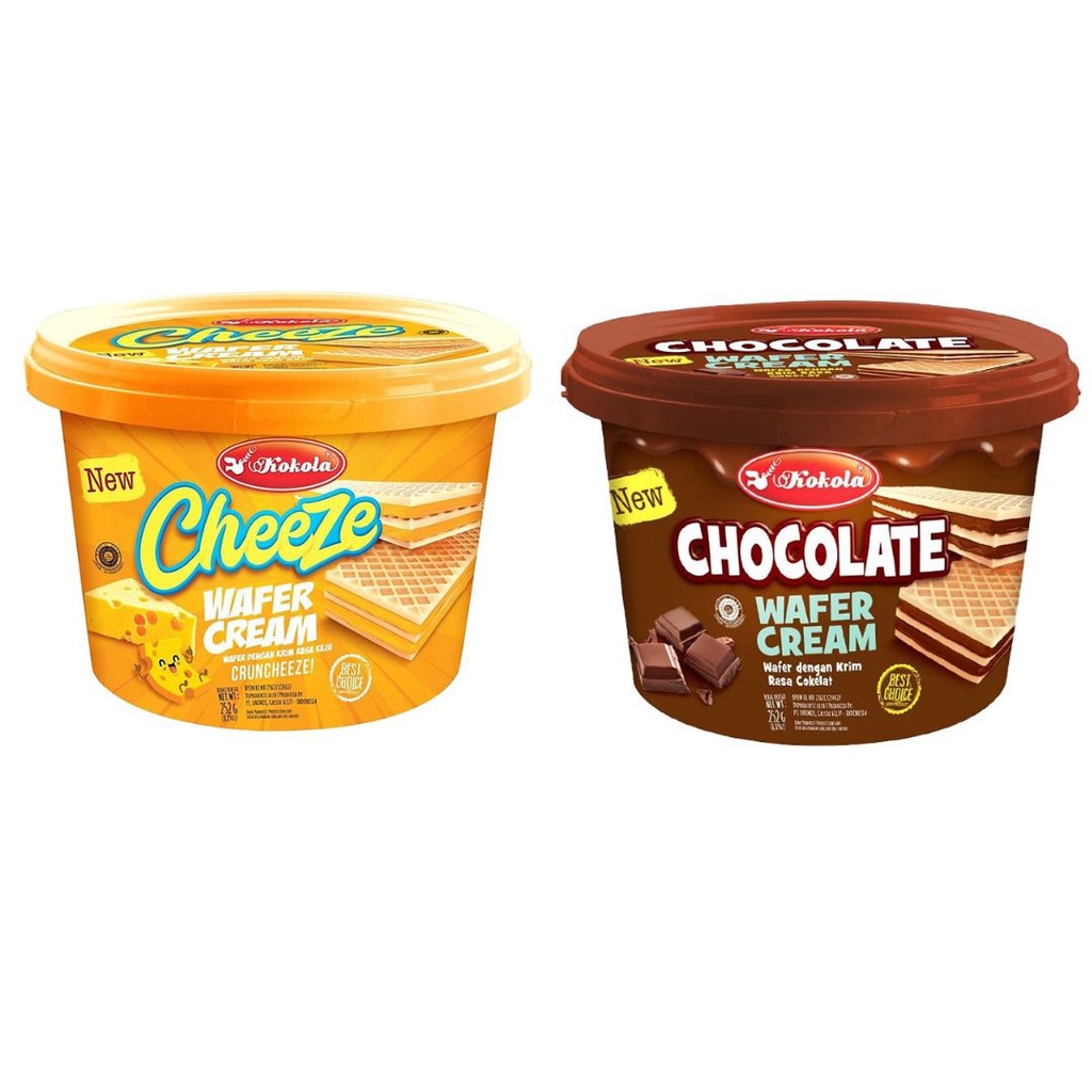 Bánh Xốp Vị Phô Mai/Socola Kokola Hộp 252G - Nhập Khẩu Indonesia Chính Hãng
