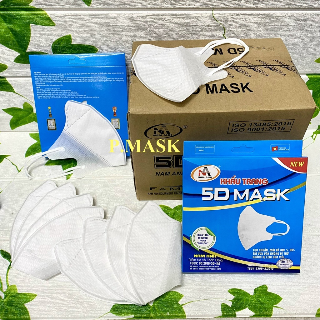100 Cái khẩu trang 5D NAM ANH FAMAPRO 3 lớp kháng khuẩn