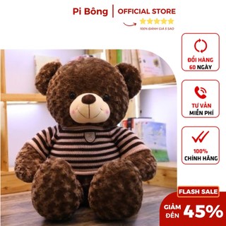 Gấu bông Teddy Pi Bông nhiều màu sắc, mặc áo len kích thước lớn cực xinh vải cực mềm mịn, êm ái, thích hợp làm quà tặng