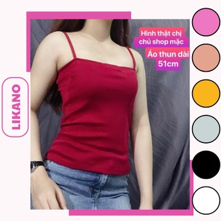 Áo 2 dây trơn 12 màu chất vải dày dặn LIKANO CRT61