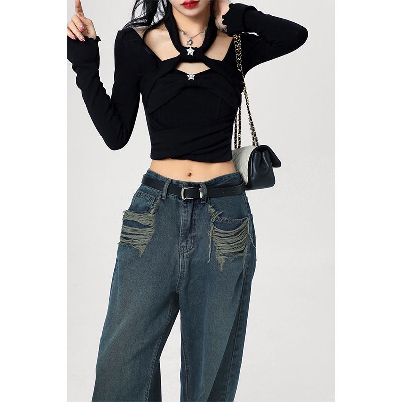 Áo Thun Tay Dài Hở Vai Phong Cách Mới Dành Cho Nữ