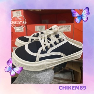 Giày sục thể thao canvas ♠FREESHIP♠ giày bệt bata đạp gót viền đen trắng siêu xinh