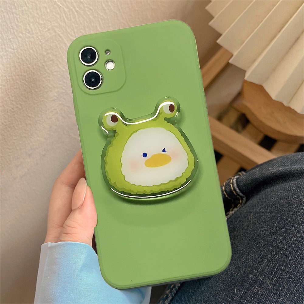 Ốp Điện Thoại TPU Mềm Chống Mồ Hôi In Hình Vịt Mắt To Cho IPhone 14 Pro Max 11 13 12 11 Pro Max X XS XR