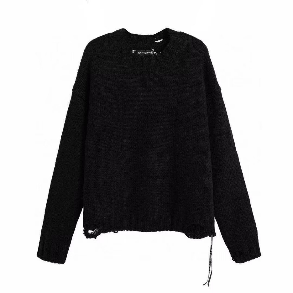 Áo Sweater Dệt Kim Dáng Rộng In Hình Đầu Lâu Cá Tính Cho Cặp Đôi
