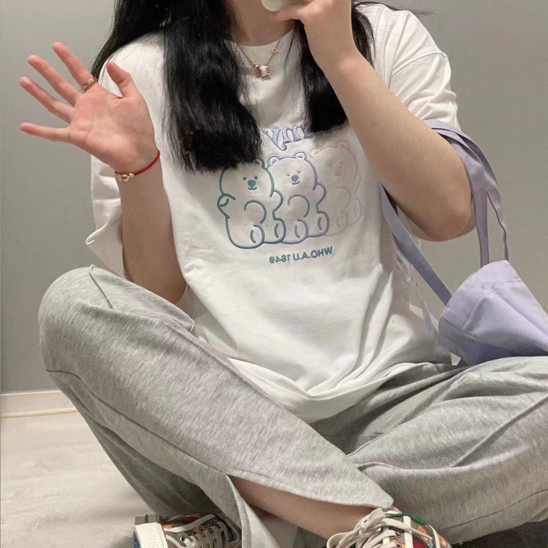 Áo gấu Whoau Gummy steve sale 74%