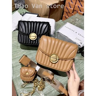Túi cê ka khoá tròn sét 2 chi tiết kèm ví dây đeo bản to chuẩn loại 1